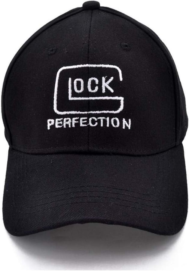 CHOSMO9 Glock Letter Baseball Caps Embroidery Hip Hop Bone Snapback Hats for Men Women Adjustable Black