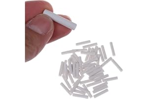 50Pcs White Cylindrical Rubber Mechanical Pencil Eraser Refills (5 x 25mm),Suitable for School & Office