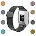 Fitbit Ionic Milanese Band,Hagibis Milanese Loop Mesh Stainless Steel Bracelet Strap Replacement Wristband with Magnet Lock for Fitbit Ionic Smart Fitness Watch