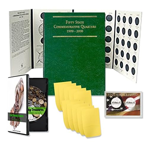 Coin Collecting Starter Kit - Includes Truth Fanatic Coin Collection Treasures Interactive CD Rom, State Park Quarters Album Folder For Quarter Collection 50 States, Case & Envelopes -Bundle Kit Gift