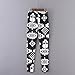 GBSELL Women Geometric Floral Printed Stretchy Pants Leggings Sport Casual (Skull Black, L)