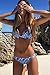 CUPSHE Women's Blue Ocean Padding Bikini Set Swimsuit Large