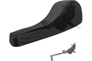 Andacar Rowing Machine Cover for YOSUDA Magnetic/Water Rowing Machine, Waterproof Fitness Equipment Cover for Row Machine Dustproof Protective Cover - 75" L×20" W×27" H, Black