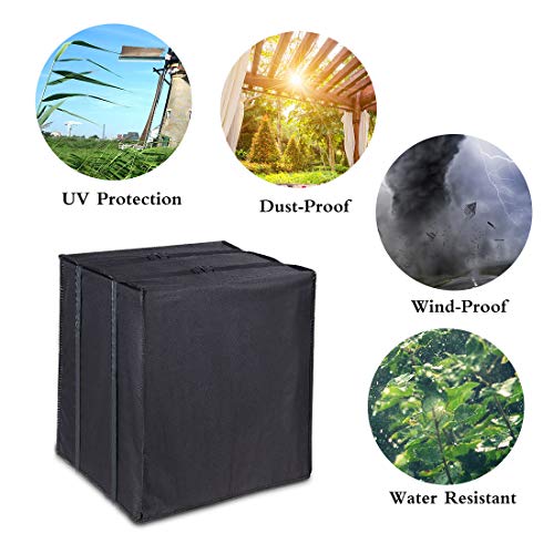 LBG Products Premium Outdoor Winter AC Window Unit Black Cover,Heavy Duty Air Conditioner Defender for Standard American AC Window Unit,Bottom Covered