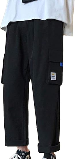 Amazon Co Jp Aisaidunメンズ カーゴパンツ マキシ丈 春夏 ゆったり ストレッチパンツ メンズ ワイドパンツ ポケット付き 無地 スタイリッシュ 通学 デート メンズ カーゴパンツ コーディネート 韓国風ブラックt3 Clothing Accessories