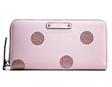 Kate Spade Neda Haven Lane Glitter Polka Dot Pink Zip Around Wallet