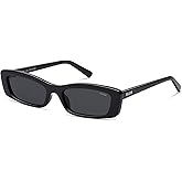 SOJOS Acetate Polarized Rectangle Sunglasses for Women Retro 90s Trendy Sun Glasses