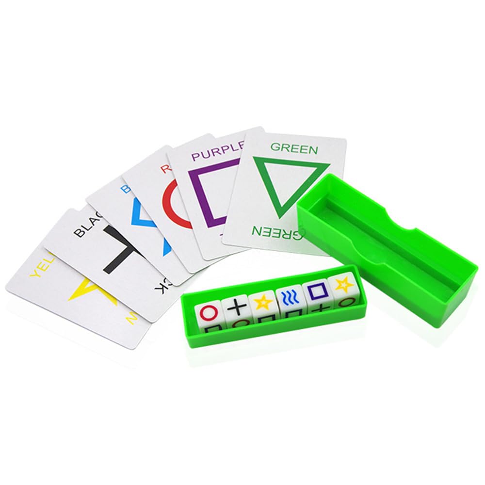 ESP Dice Tube With Marked ESP Cards Magic Tricks Mind Reading Die Box Prediction Magic Mentalism Props Close Up Illusions Gimmicks