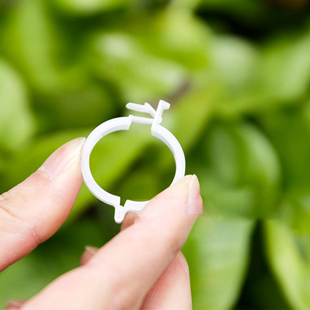 HIbuy 100Pcs Plant Supports Clips Vegetable Flower Garden Clips for