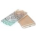 iPhone 6 Case, iPhone 6s Case,JAHOLAN TPU Silicone Gel Soft Clear Case Cover for Iphone 6 6S - Gold Green Tribal Henna