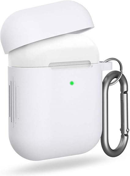 Amazon Airpods ケース 分離式 Airpods第2世代と第1世代に適用 6 In 1 Tpu ケース 保護イヤーフックのペア カラビナ 紛失防止ストラップ レザー収納袋 ストラップ シリコンカバー 保護ケース 紛失防止 Airpods Case ホワイト Fitrom 家電 カメラ