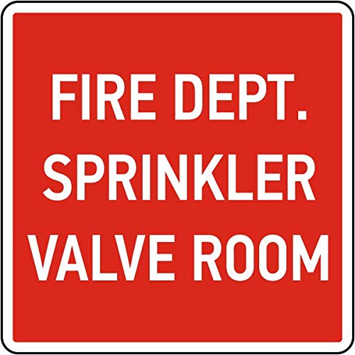image for Home Comforts Traffic Signs - Fire Dept. Sprinkler Valve Room Sign 12 