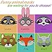 6 Pack Jungle Felt Animal Masks for Kids Wild Animal Party Favors Dress Up Costume