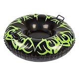 Blizzard King Inflatable Snow Tube Sled 42 Inch Black Green Tribal Graphics