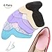 12pcs Heel Grips Liners, 2-in-1 Back Heel Insoles Cushions Pads Heel Liners for High Heels Gel Shose Inserts Men Women (6 pairs)