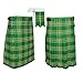 Traditional Irish Tartan Plaid Kilt FREE Flashes & Kilt Pin (Belly Button Measurements 36)