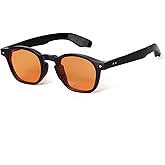 SORVINO Retro Round Sunglasses for Men Women Vintage Unisex Stylish Small Circle Tinted Sun Glasses 46mm