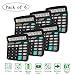 Calculators, BESTWYA 12-Digit Dual Power Handheld Desktop Calculator with Large LCD Display Big Sensitive Button (Black, Pack of 6)