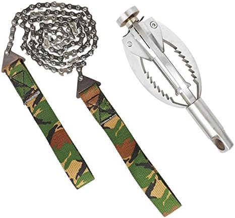 Semi automatic Grappling Hook and 36 Inch Multitool Folding Compact Camp Saw Handsaw ,With 3 Folding Sawtooth Claws , Load 350kg， Outdoor Folding Carabiner for Climbing Hiking, or Wood & Tree Cutting