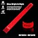 BSEEN LED Armband, 2ed Generation LED Slap Bracelets, Patented Heat Sealed Glow in The Dark Water/Sweat Resistant Glowing Sports Wristbands for Running, Cycling, Hiking, Jogging (Red-DesignⅠ)