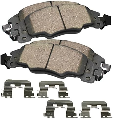 Detroit Axle - Front Brake Pads for Audi A4 A5 A6 A7 Quattro Q5 S4 S5 Allroad Ceramic Brake Pads w/Hardware Replacement