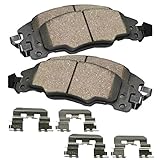 Detroit Axle - REAR Ceramic Brake Pads w/Hardware Kit fpr Buick Encore Verano, Cadillac ELR, Chevy Cruze Sonic Trax Volt