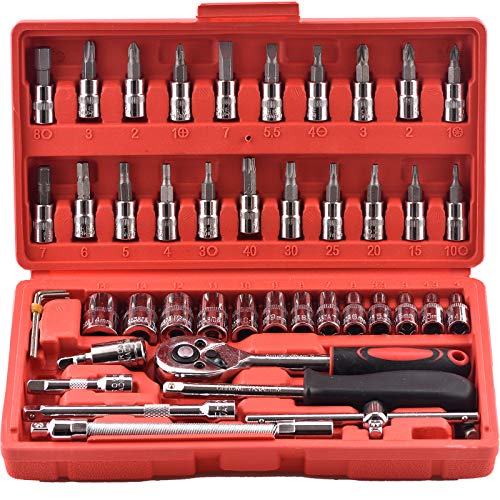 Socket Set 1/4Inch Drive Sockets Mechanics Tool Set Drive Socket