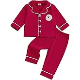 Balaflyie Baby Button Down Pajamas Set Shirt and Pants Toddler Cotton Pjs Long Sleeve Sleepwear