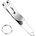 UltraTac Deep Carry Pocket Clip, Multi-Purpose Keychain Suspension Clip for Keys, Flashlights, Swiss Army Knives - Stainless Steel (1 Pack)