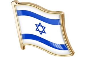 HIGHMOUNT Israel Flag Lapel Pins, Mini Small Metal National Israeli Crossed Pride Lapel Pin Badge Tie Tack Set for Backpack Clothes Hat - Flag