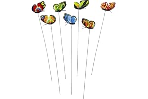 TOYANDONA 12pcs Butterfly Stakes - Waterproof Garden Butterfly Ornaments for Yard Indoor Outdoor Patio Plant Pot, Flower Bed (Random Color)