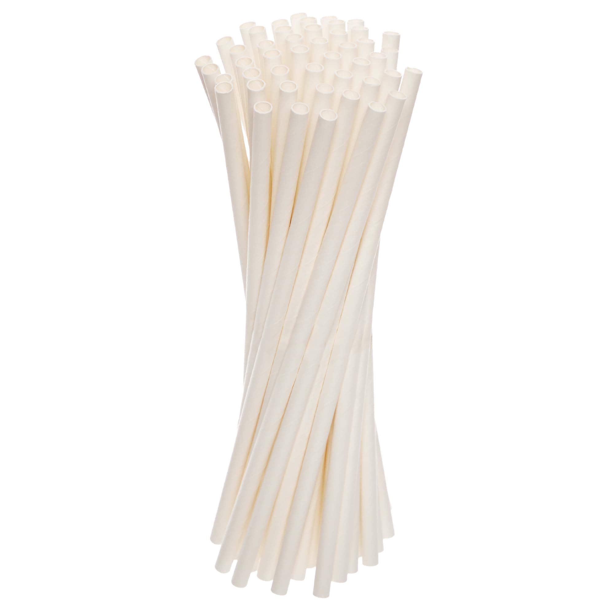Baker Ross FN126 Paper Straws - Pack of 300, Biodegradable Reusable Multiuse Multipurpose Paper Straws
