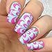 Floral Watermarble Stencils Nail Vinyls By Twinkled T - 1 Sheet of 16 Stencils