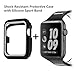 BRG Compatible with Apple Watch Band with Case, Silicone Sport Watch Band with Shock-Proof Protective Case Compatible with Apple Watch Series 3 Series 2 Series 1，Sport and Edition