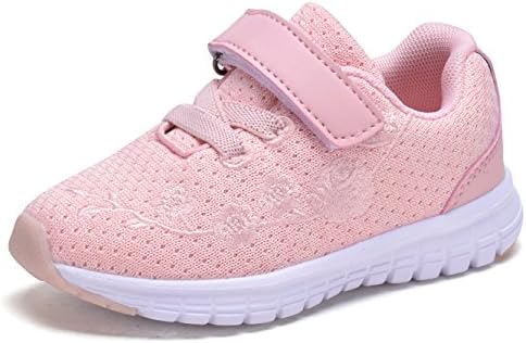 G GEERS OS002 Toddler Running Sneakers Little Girl's Colorful Mesh Shoes Pink-9