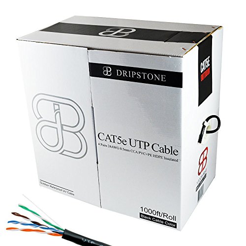 Dripstone 600017 1000-feet cat5e 24awg outdoor direct b…