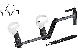 YIPUVR VR Gun Stock for Meta Quest 2, VR Gunstock for Quest 2 Shooting Controller Handle, VRShooting Game Accessories Oculu-s Quest2 Magnetic Rifle, with Shoulder Straps (Black for Quest 2)