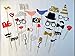 31-pieces Photo Booth Props For Wedding Party, Bridal Shower Photo Booth Props for Wedding Shower Party Supplies (Glued/No DIY Required)