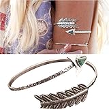 Franterd Women Bangle, Swirl Spiral Armband Arm Cuff Armlet Upper Stone Bracelet Armband