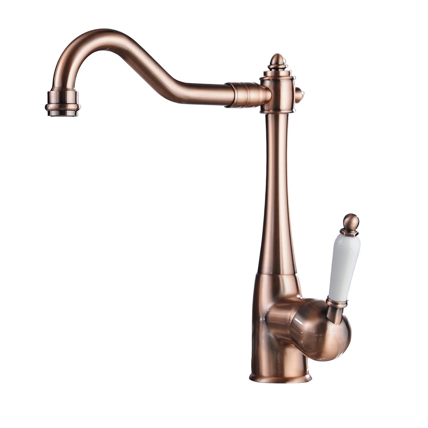 Greenspring Copper Traditional Period Single Ceramic Lever Kitchen Sink Mixer Tap
