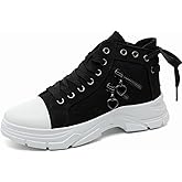 NCNDB Womens Canvas Sneakers High Top Lace up Casual Walking Shoes Air Cushion Sneakers