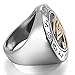 MENDINO Mens Boys Ring Stainless Steel Egyptian Eye of Horus Udjat Silver Gold Tone