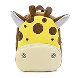 Children Toddler Preschool Backpack, Baby Kids Girls Boys Travel Lunch Bags, Cute Giraffe Design for 2-4 Years Old …