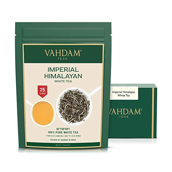 VAHDAM, Himalaya WeiÃer Tee Lose BlÃ¤tter (50g) Premium QualitÃ¤t | 100% Reiner | WeiÃer Tee Lose Mit Blattknospen, Verpackt In Indien