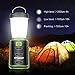 Enkeeo Mini LED Camping Lantern USB Rechargeable 300 Lumen Ultra Bright Portable Battery-Powered Light for Outdoors Hiking Tent Garden, Green