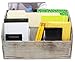 Executive Office Solutions Vintage Rustic Wooden Office Desk Organizer & Mail Rack For Desktop, Tabletop, or Counter - Distressed Torched Wood – For Supplies, Desk Accessories, Mail Barnwood (WO3A)