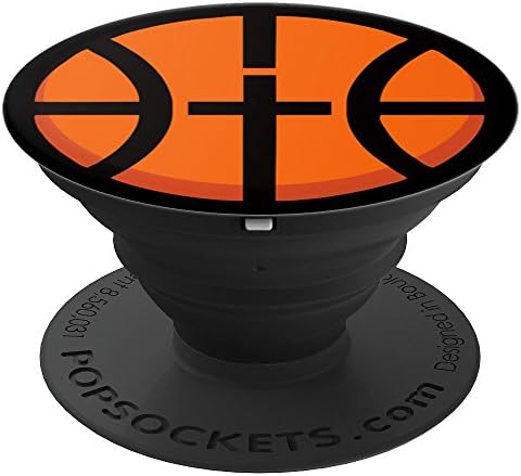 Christian Basketball Fun Cross Ball, Modern Sport Icon Art - PopSockets Grip and Stand for Phones and Tablets
