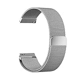 UMTELE Accessories Band Small, Plexus Milanese Loop Stainless Steel Mesh Bracelet Replacement Band Strap with Unique Magnet Lock for Fitbit Blaze Smart Fitness Watch (5.1''-7.9'') - Silver