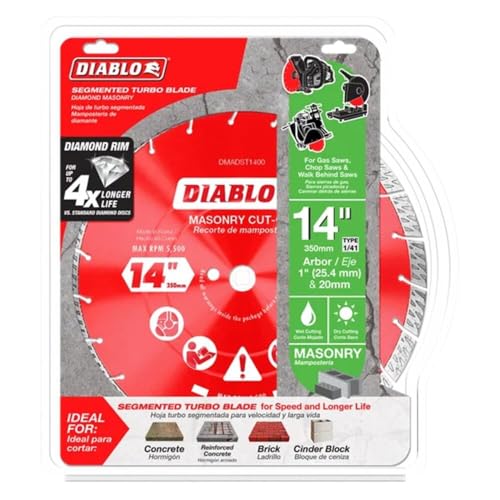 Diablo Diamond Segmented Turbo Masonry Cut-Off Blade - 14" Dia, 3.2mm Kerf photo 3