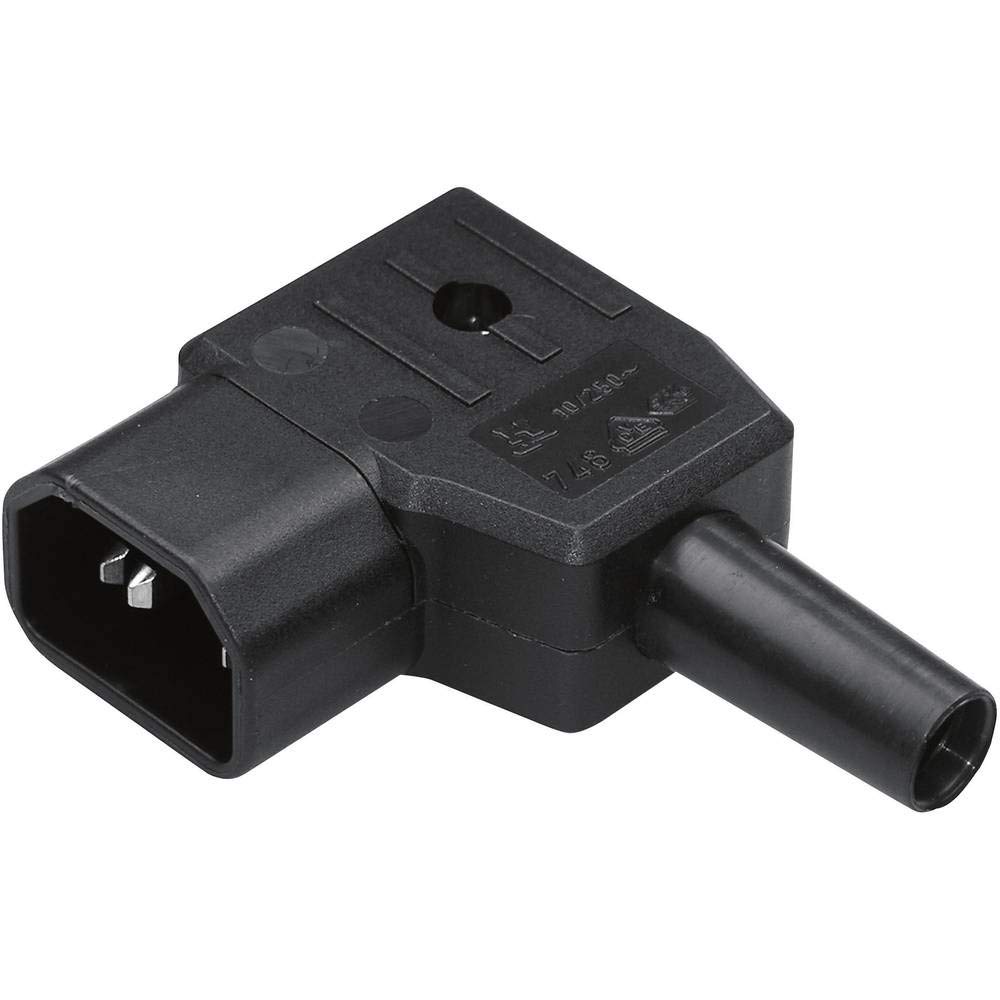 Kaiser 748/sw/C Cold Device Connector 748 Plug, Angled Total Number of Pins: 2 + PE 10A Black